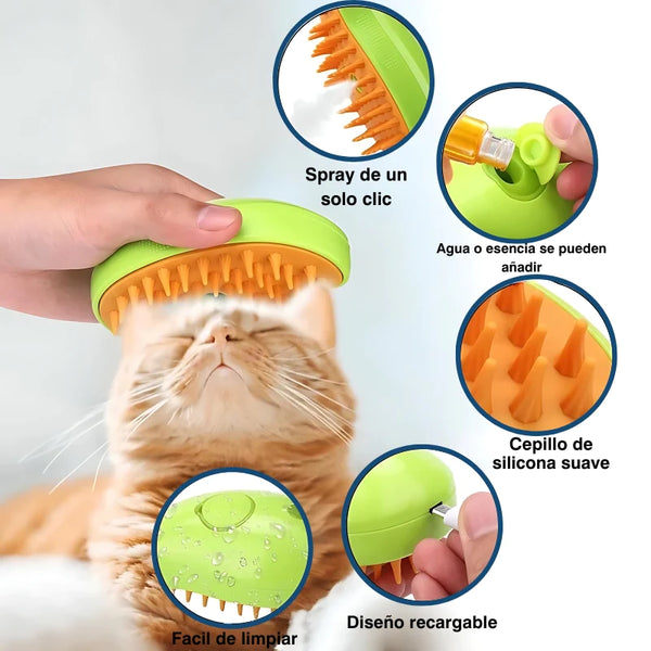 Cepillo multifuncional a vapor para Mascotas