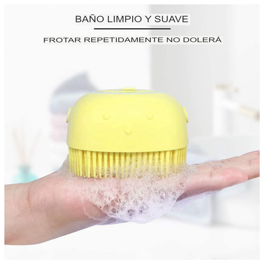 Cepillo Jabonero Masaje Para Mascota
