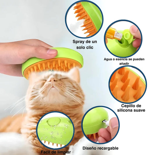 Cepillo multifuncional a vapor para Mascotas